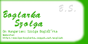 boglarka szolga business card